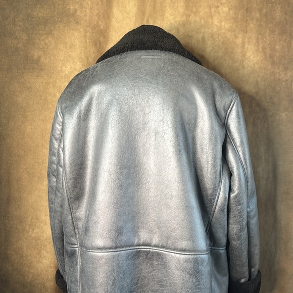 I.N.C. Men's Classic-Fit Faux-Shearling Double-Breasted Overcoat Silver Size XXL - Picture 7 of 12